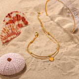 Hazel - Gold Herz Anklet — bringing Modern charm to your space. | Zilocom Offizielle Kollektion