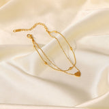 Hazel - Gold Herz Anklet — bringing Modern charm to your space. | Zilocom Offizielle Kollektion