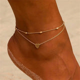 Hazel - Gold Herz Anklet — bringing Modern charm to your space. | Zilocom Offizielle Kollektion