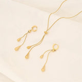 Ismara - Adjustable Pull Droplet Halskette & Ohrringe — designed to inspire your lifestyle. | Zilocom Offizielle Kollektion