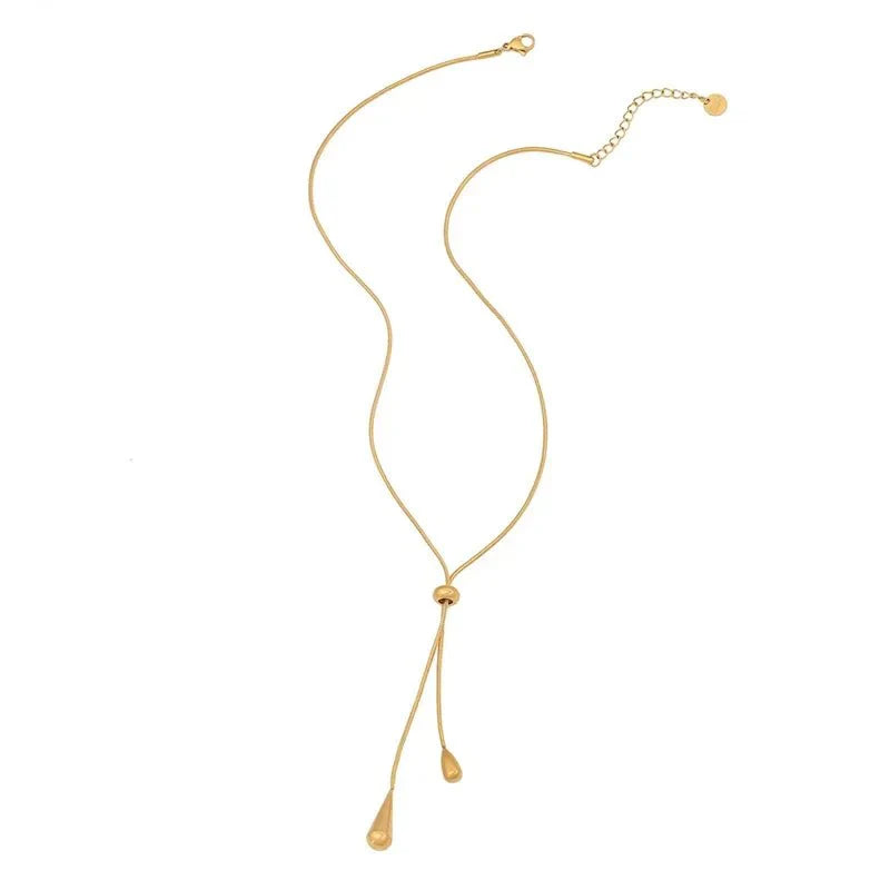 Ismara - Adjustable Pull Droplet Halskette & Ohrringe — designed to inspire your lifestyle. | Zilocom Offizielle Kollektion